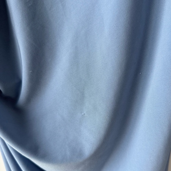 Cornflower Blue One-Shoulder Maternity Maxi Dress With Ruffles - Picture 5 of 6